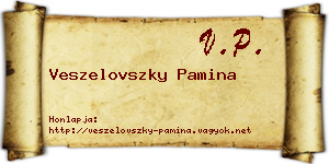 Veszelovszky Pamina névjegykártya